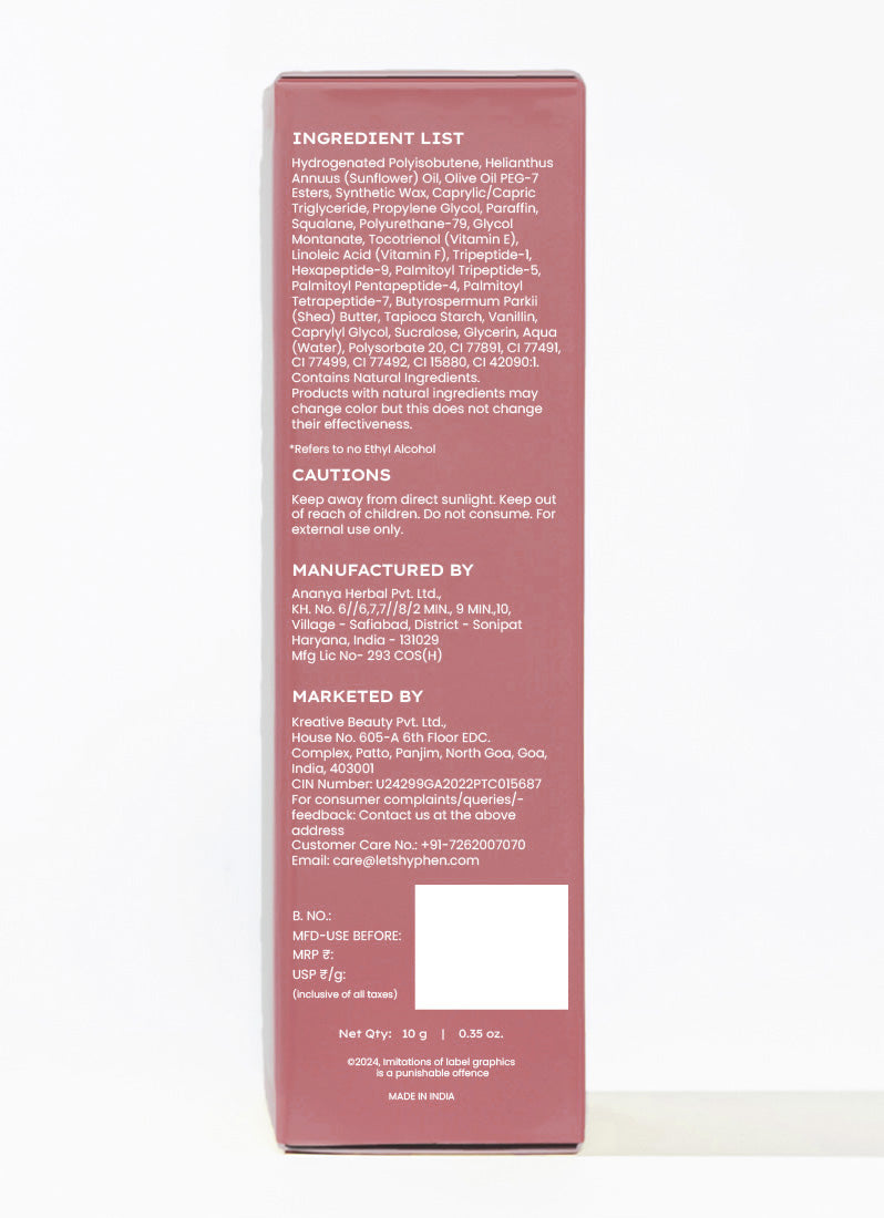 VIP HAZEL LIP BALM WITH 1% VIT E, 2% SQUALANE & PEPTIDES - 10G