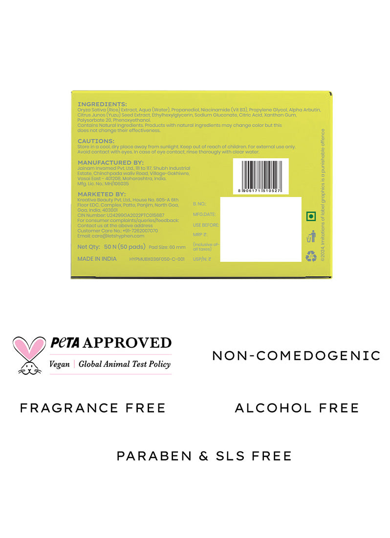 Brightening Serum Pads with 44% Rice Water - 50 pads