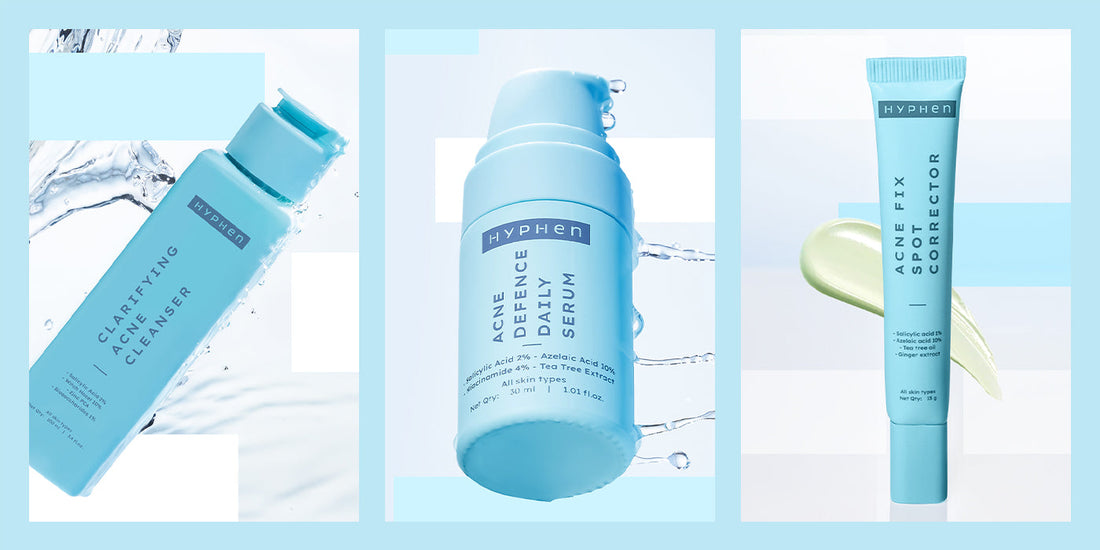 Clear acne-free skin closeup — Hyphen acne treatment routine guide