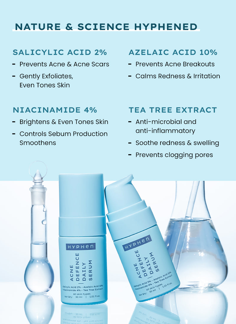Acne Defence Daily Serum with 2% Salicylic Acid | Treats Active Acne, Prevents Breakouts - 30 ml