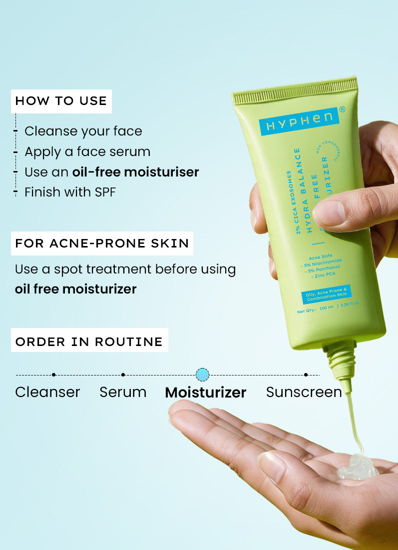 Hyphen 2% Cica Exosomes Oil-Free Moisturizer 100ml - how to use directions and order in skincare routine