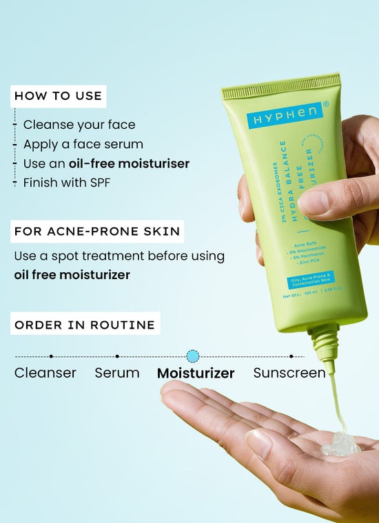 Hyphen 2% Cica Exosomes Oil-Free Moisturizer 100ml - how to use directions and order in skincare routine