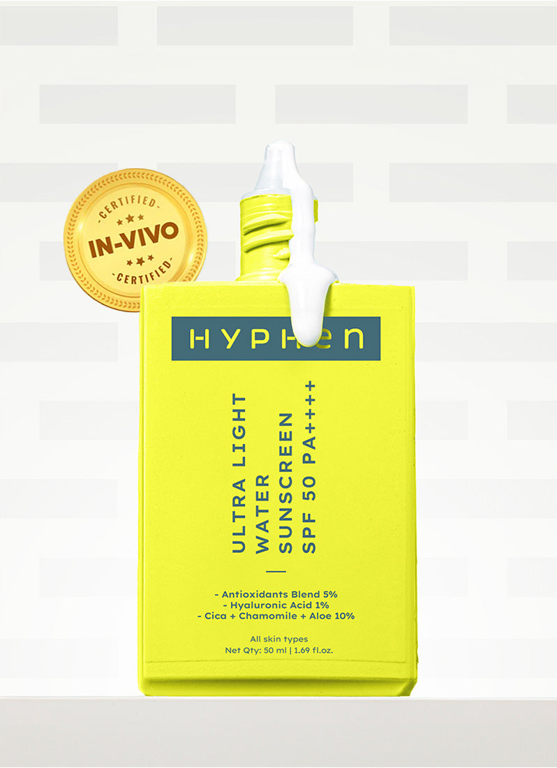 Hyphen Ultra Light Water Sunscreen SPF 50 PA ++++ - front pack shot