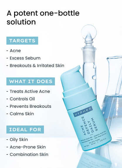ANTI ACNE FACE SERUM WITH 10% AZELAIC ACID 2% SALICYLIC ACID & TEA TREE EXTRACT