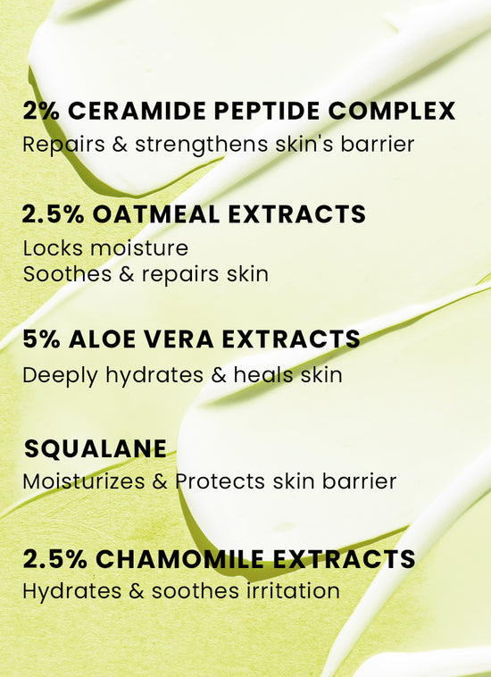 Hyphen Barrier Repair Moisturizer with 2% Ceramide-Peptide Complex - clinical results chart and benefit claims