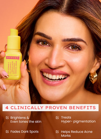 Hyphen 10% Vitamin C Serum with 1% [vitamin E + Ferulic Acid] - back-of-pack ingredients panel