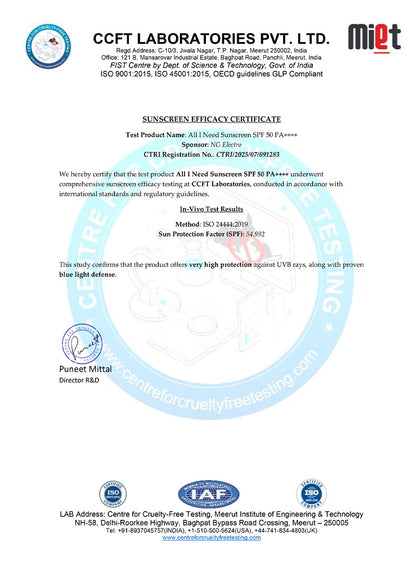 ALL I NEED SUNSCREEN SPF50 PA++++ | BRIGHTENS WITH NIACINAMIDE