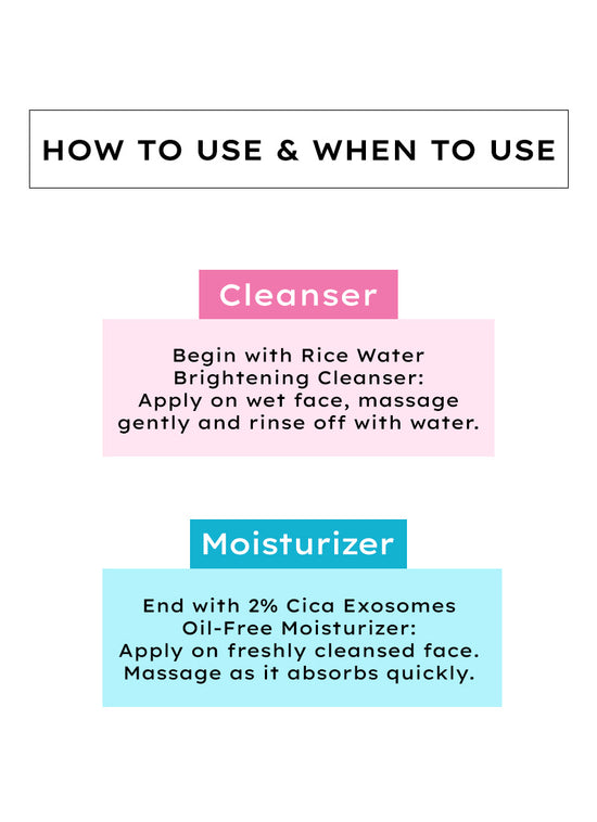 Hyphen Hydration Duo: 2% Cica Exosomes Hydra Balance Oil - Free Moisturizer & Rice Water Brightening Cleanser - product de...