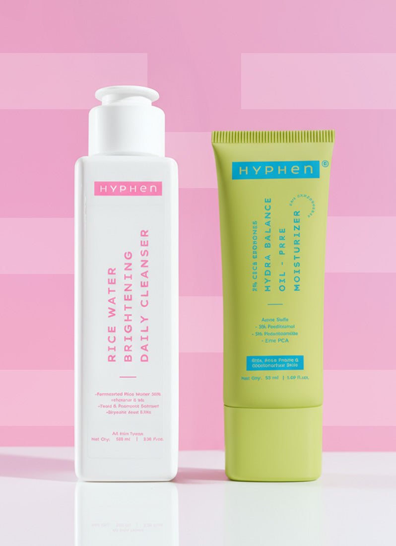 Hydration Duo: 2% Cica Exosomes Hydra Balance Oil - Free Moisturizer & Rice Water Brightening Cleanser