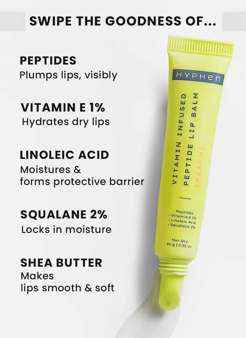 VITAMIN INFUSED PEPTIDE LIP BALM - PEACH 10G