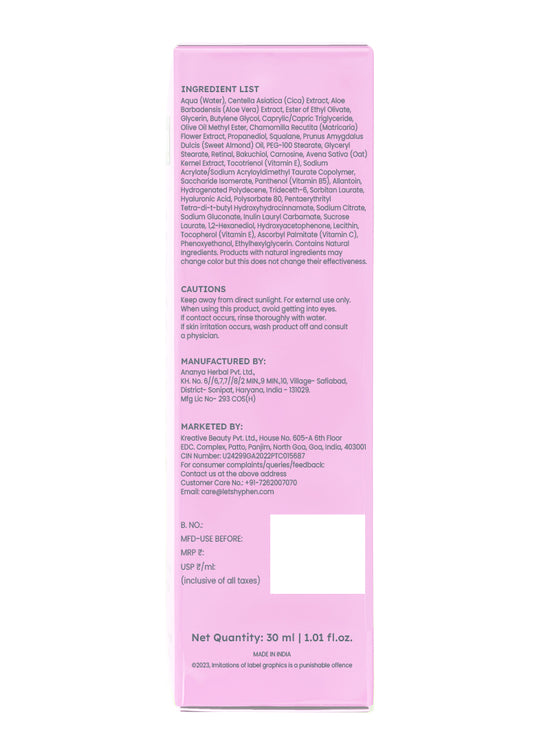 Hyphen 0.05% Retinal Reset Serum - model application visual