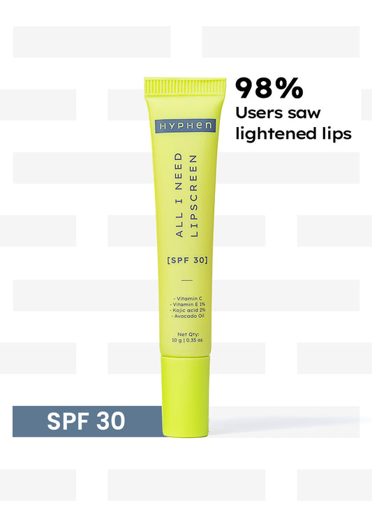 ALL I NEED LIP BALM SPF 30 WITH 2% KOJIC ACID, VITAMIN C & 1% VITAMIN E - 10G