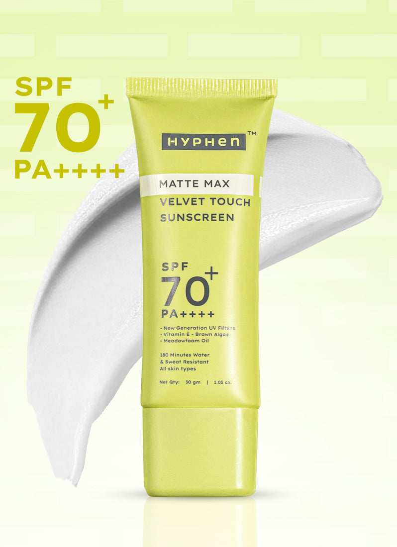 Matte Max Velvet Touch Sunscreen SPF 70+ PA++++ – HYPHEN