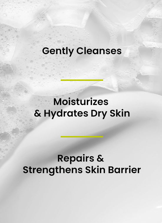 Hyphen Cleanser for Dry Skin + BCC for Dry Skin - back-of-pack ingredients panel