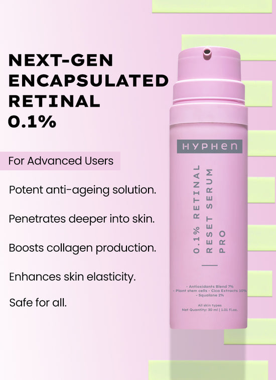 Hyphen 0.1% Retinal Reset Serum PRO - clinical results chart and benefit claims