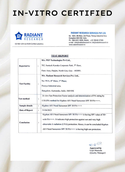 ALL I NEED 2-IN-1 MOISTURIZING SUNSCREEN SPF 50 PA ++++