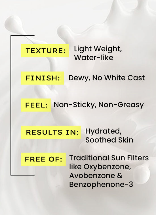 Hyphen Ultra Light Water Sunscreen SPF 50 PA ++++ - texture and finish demo