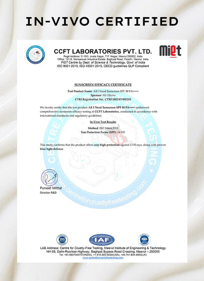 ALL I NEED 2-IN-1 MOISTURIZING SUNSCREEN SPF 50 PA ++++