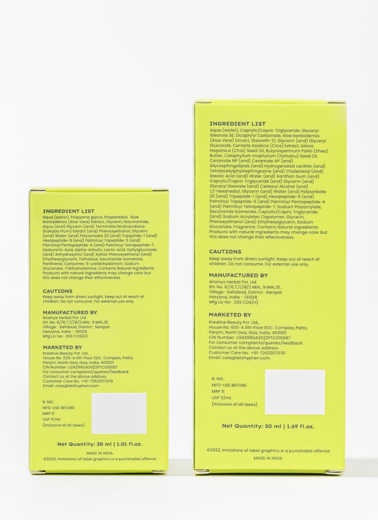 Hyphen PM Skincare Routine FOR Normal TO DRY Skin - SET OF 2 - skin concern targeting infographic