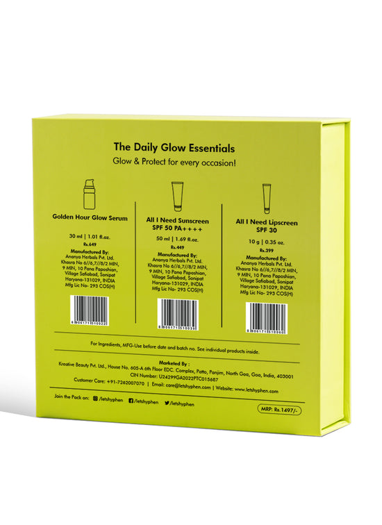 Hyphen Daily Glow Essentials Gift KIT - certifications and product safety credentials