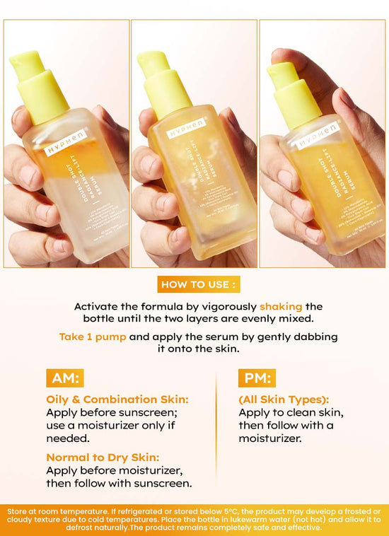 Hyphen Double Shot Radiance Lift Face Serum 50ml - before and after result photo