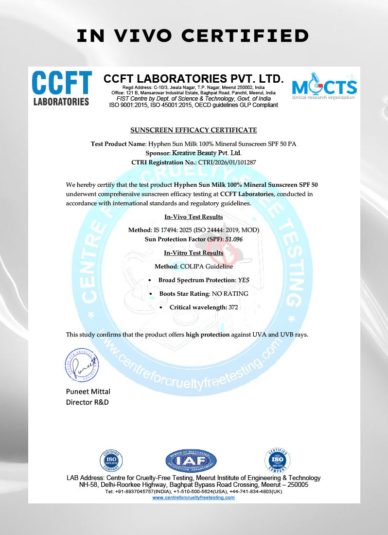 Sun milk 100% mineral sunscreen SPF 50 PA++++ | 50 ml