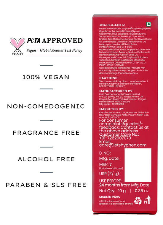 Hyphen VIP Jelly Glaze Lip Balm, 1% Vit E & Peptides - model application visual