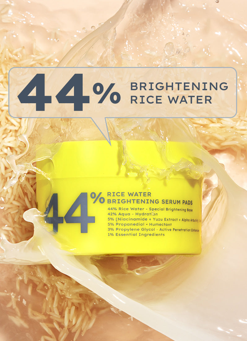 44% RICE WATER BRIGHTENING SERUM PADS - 50 PADS