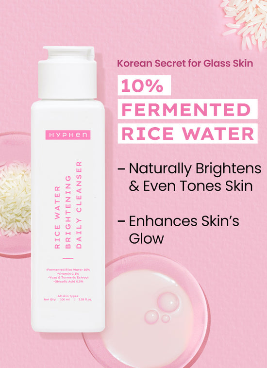 Hyphen Rice Water Cleanser for Brightening - back-of-pack ingredients panel