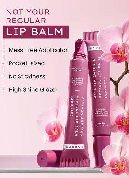 VIP Orchid Lip Balm, 1% Vit E & Peptides- 10g