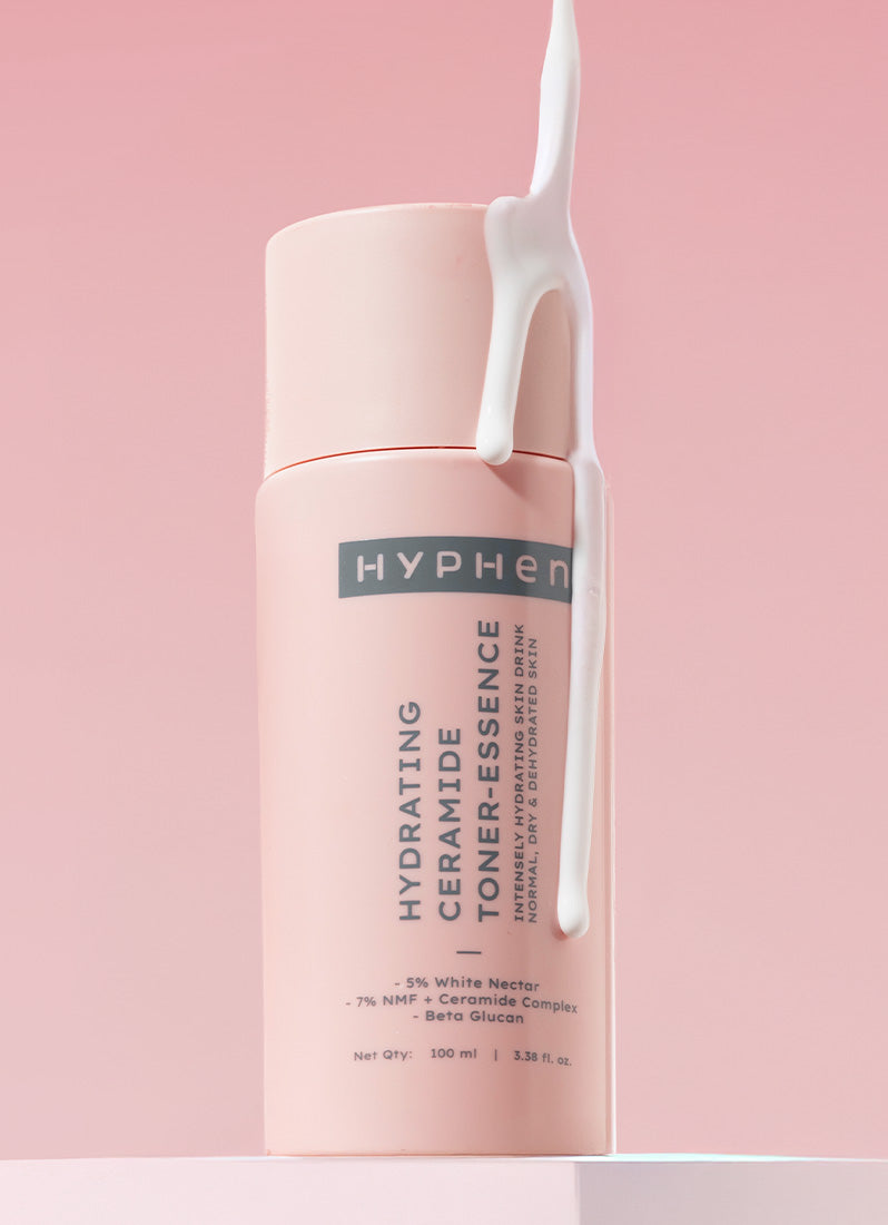 Hyphen Ceramides Milky Toner Essence 100ml - front pack with 5% rice water blend and ceramides